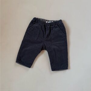Bonpoint Baby Corduroy Pants | 6 Months | Navy Blue-Gray | Fleece Lined